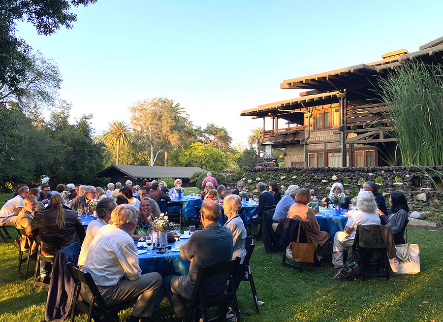 An event held outside The Gamble House.